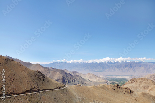 Road carved in Ladakh range, HDR