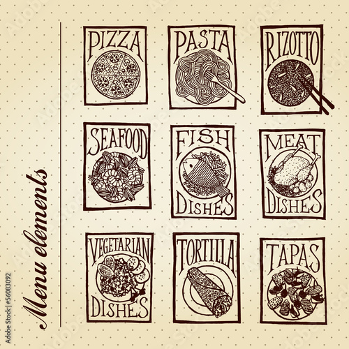 Menu elements - dish