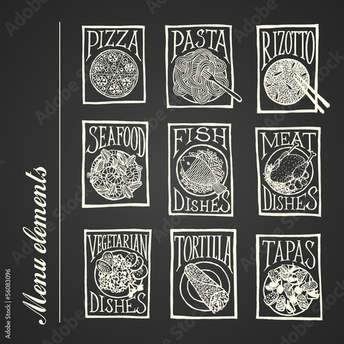 Menu elements - dish