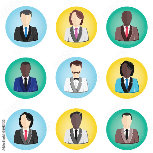 Vector User Avatar Profile Icons Set