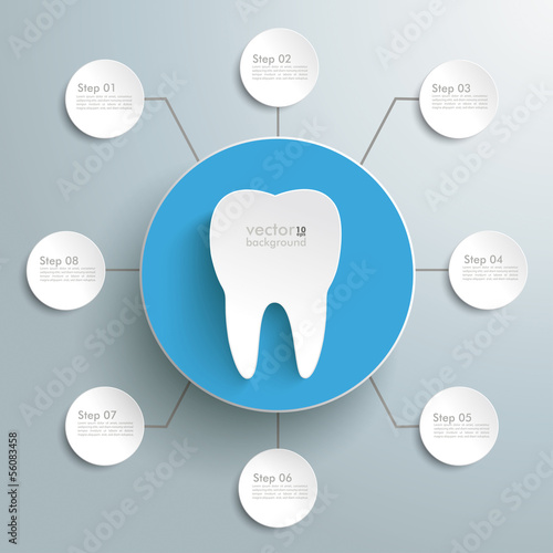 Tooth Blue Circle 8 Options