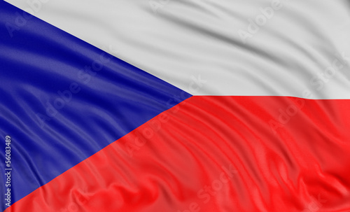 3D Czech flag (clipping path included)
