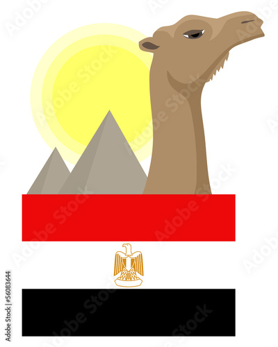 Egypt travel flag
