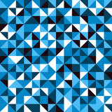 Seamless blue geometric pattern with triangles