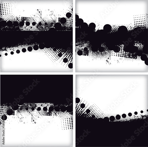 set of halftones background. vector illustration.