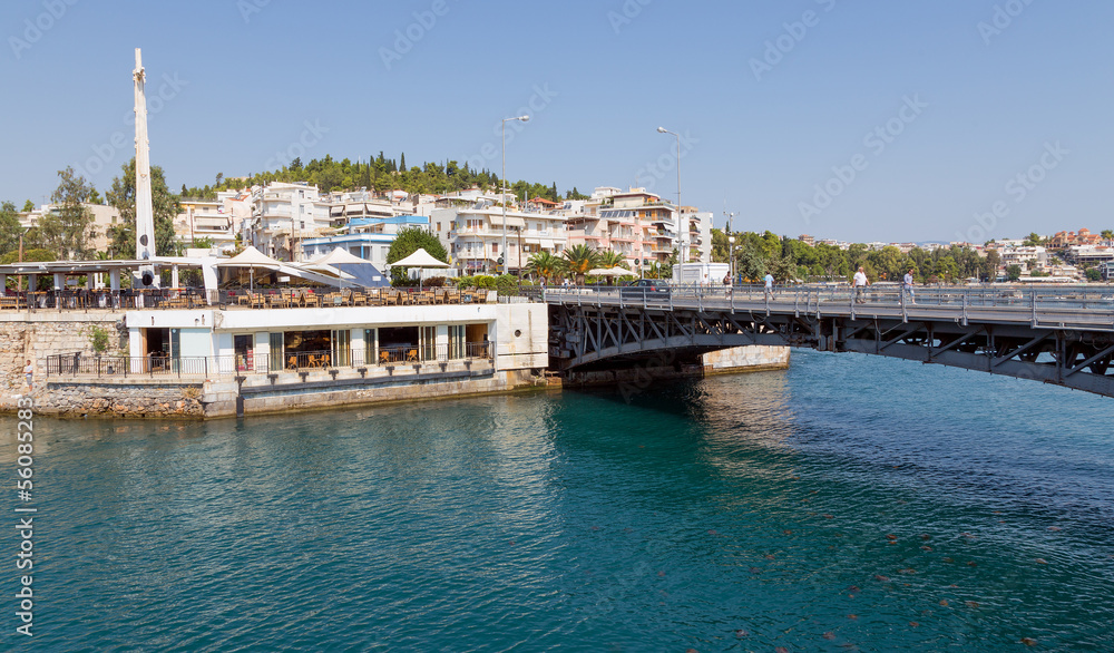The old bridge of Khalkis, Euboea, Greece