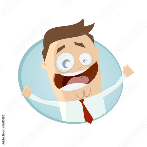 retro business cartoon mann