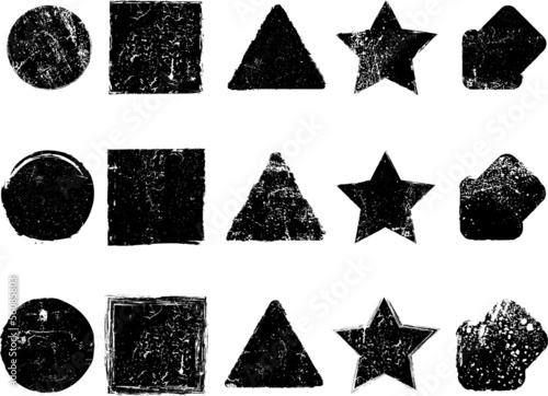 Set of grunge shapes. vector illustration.
