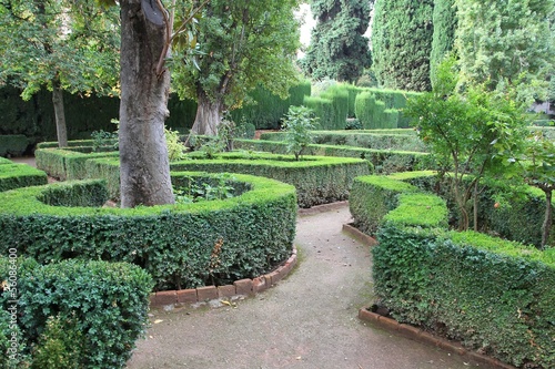 Alhambra gardens  Granada  Spain