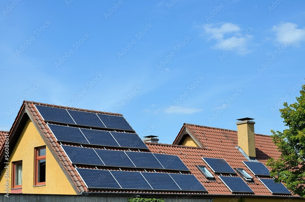 Dach mit Solarzellen