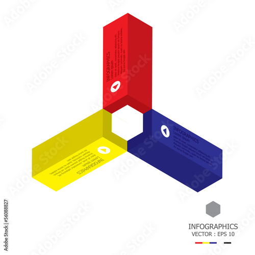 Modern Cube Infographics Design Template