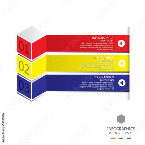 Modern Cube Infographics Design Template
