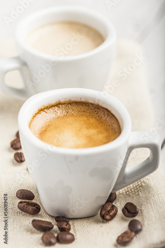 Fototapeta Naklejka Na Ścianę i Meble -  Coffee beans with coffee cup