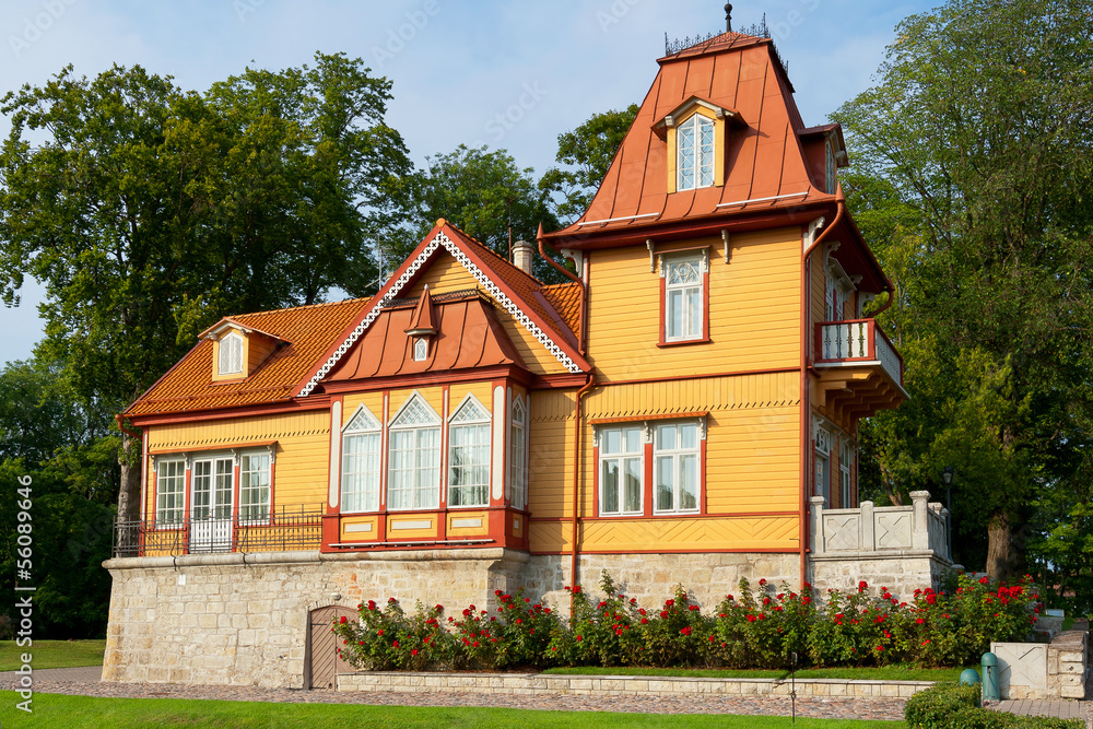 Wooden house. Kuressaare, Estonia