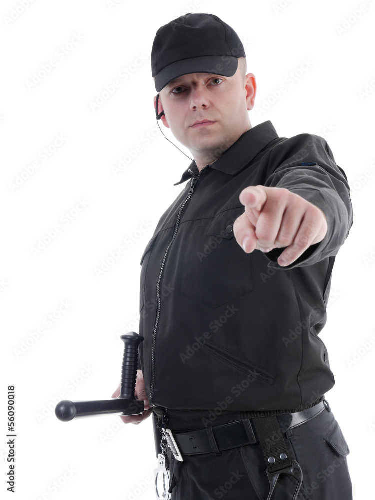 Photography Policeman pointing