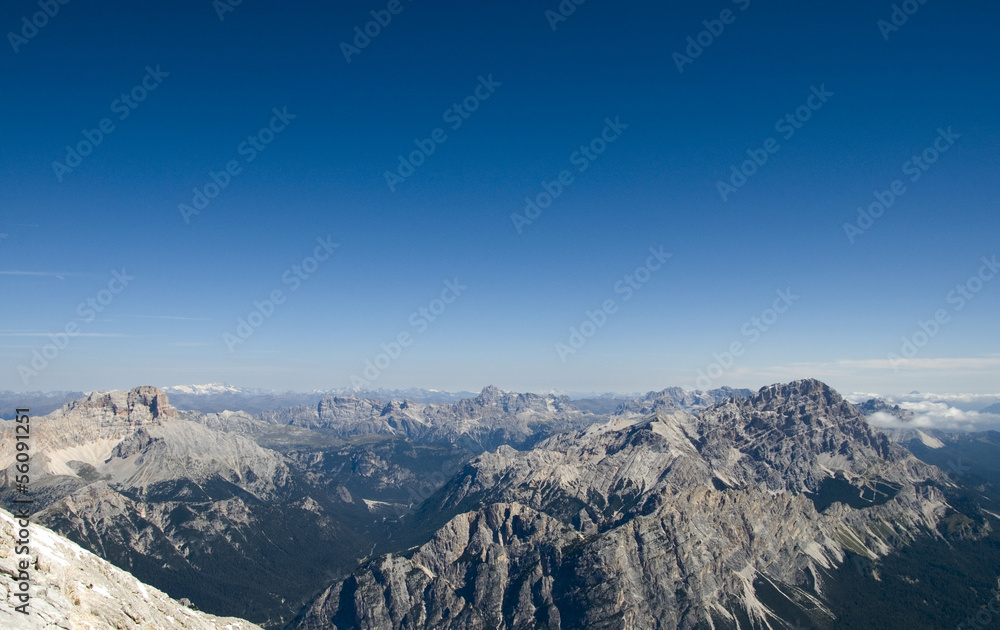 Croda Rossa (Hohe Gaisl) und Cristallogruppe - Dolomiten - Alpen