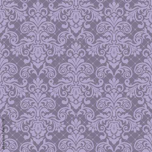Damask seamless vector pattern