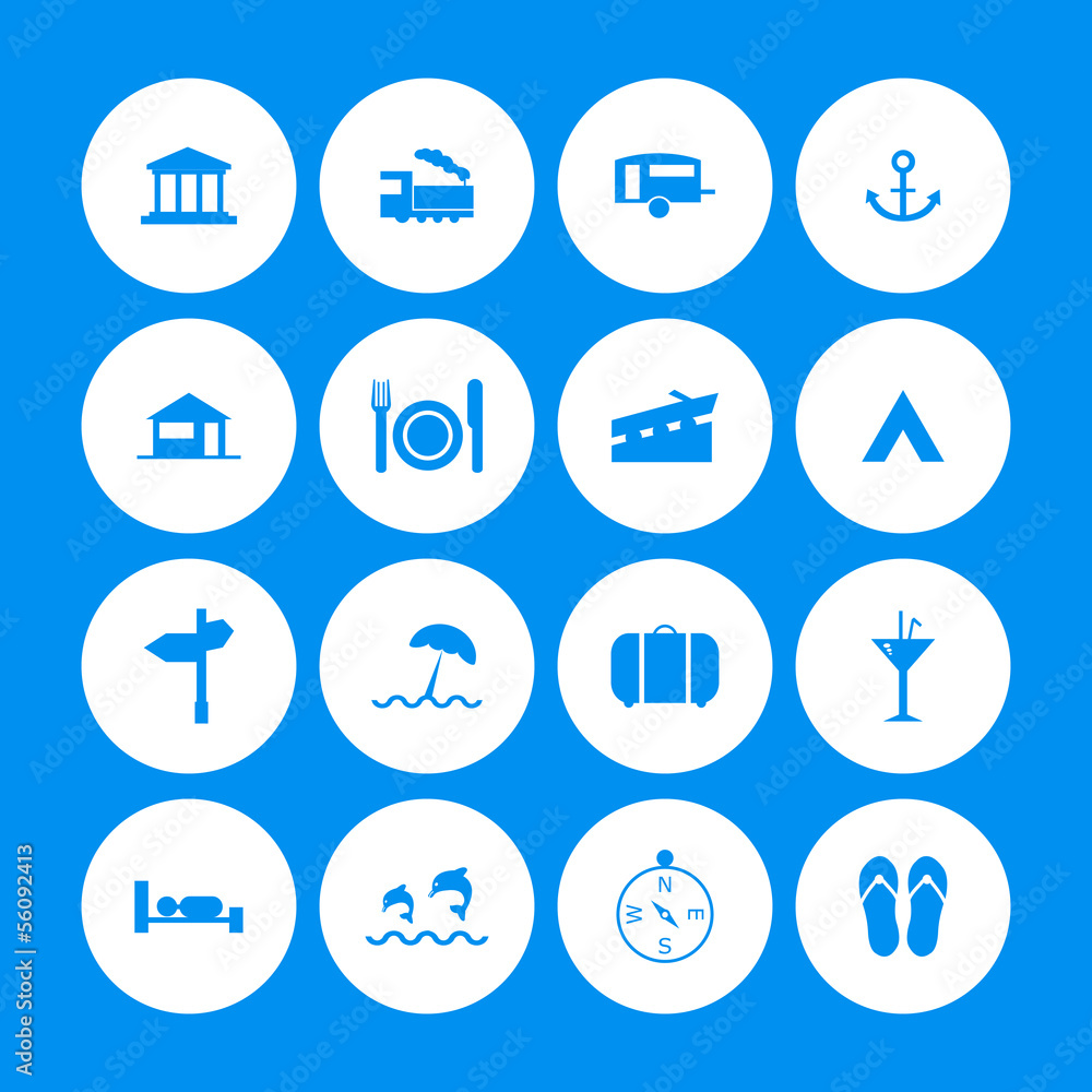 various travel icons with special design various travel icons with special design