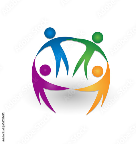 People together teamwork logo