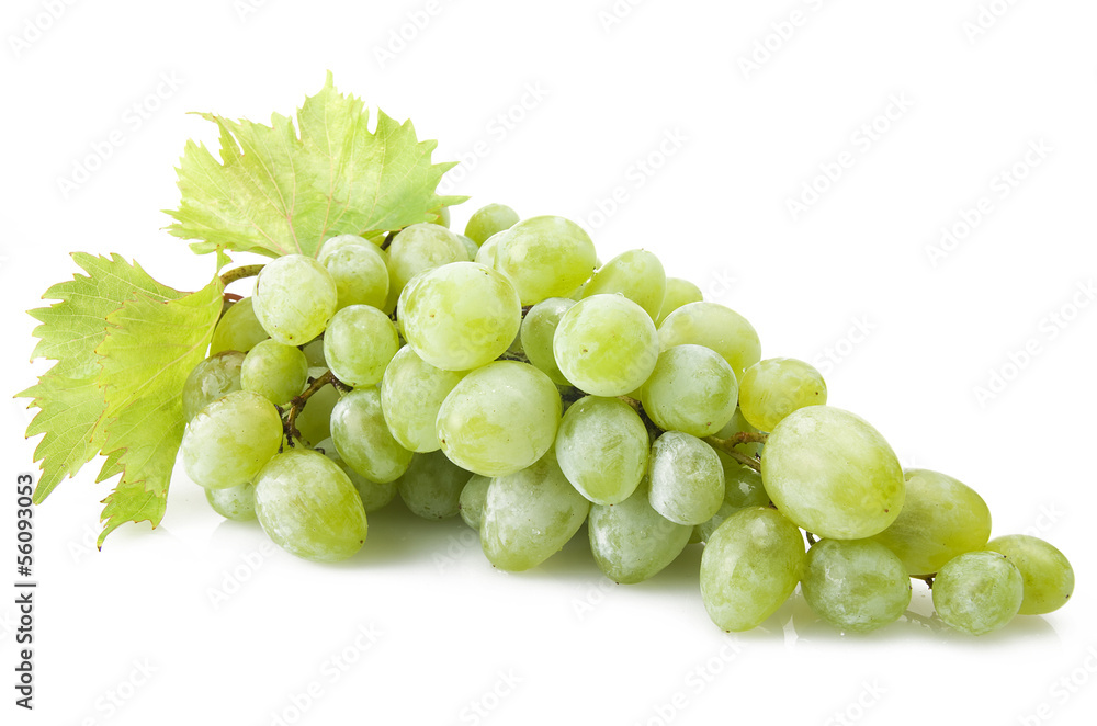 green freshness grape on the white background green freshness grape on the white background