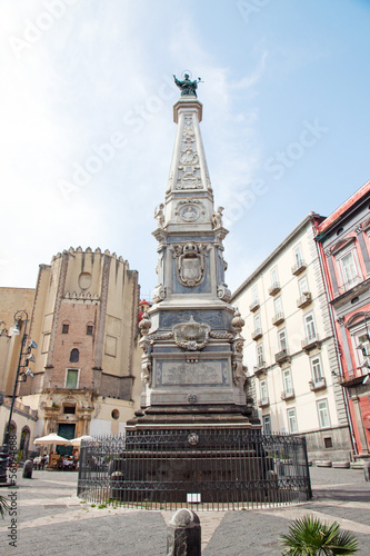 The Immacolata obelisk, Naples, Italy