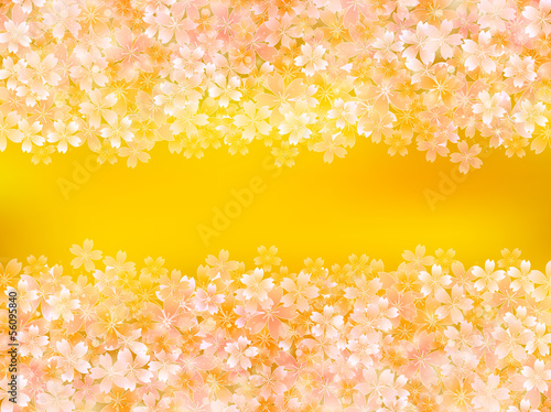 桜　背景　金