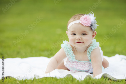 Japanese American Toddler Girl Smiling