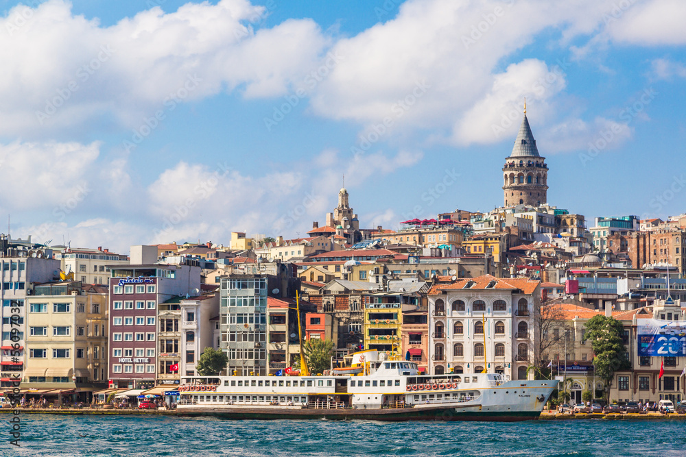 Golden Horn and the historic Galata area attracts tourists from