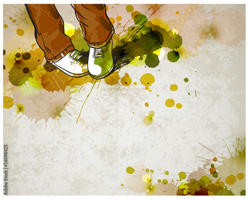 Two feet in sneakers