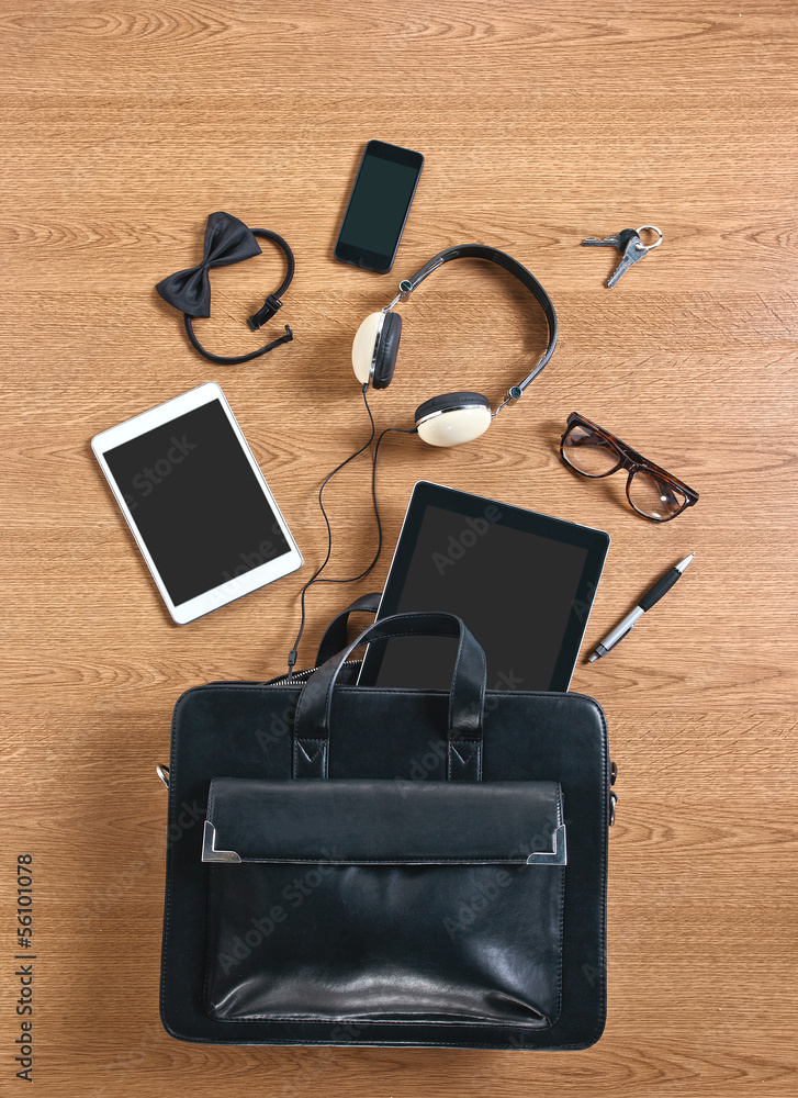 The contents of a business workspace organized and composed. The contents of a business workspace organized and composed.