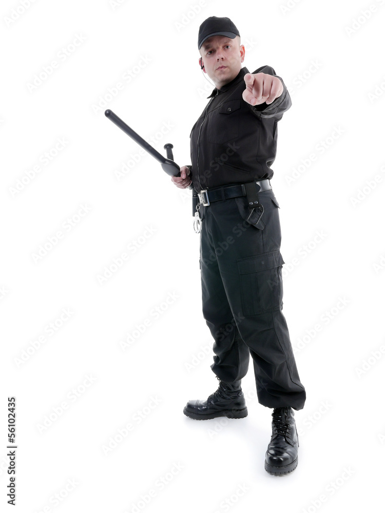 Policeman pointing Policeman pointing