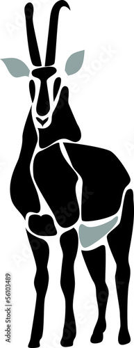 stylized sable antelope