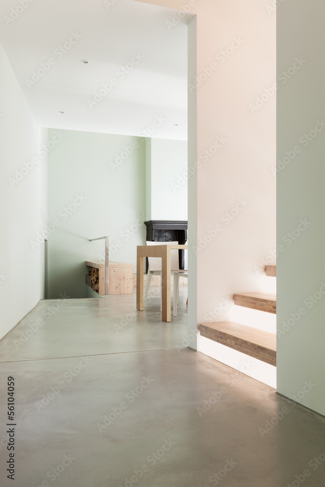 Beautiful modern house, view corridor Beautiful modern house, view corridor