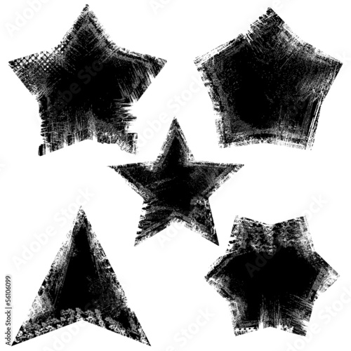 Stars - Grunge Vector Illustration Background