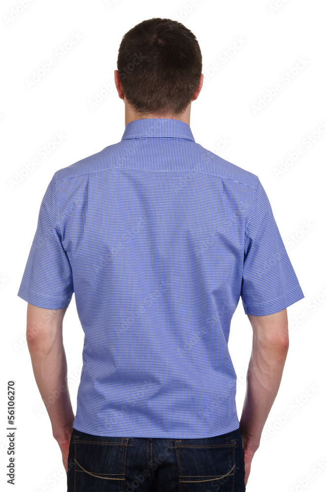 Male model with shirt isolated on white Male model with shirt isolated on white