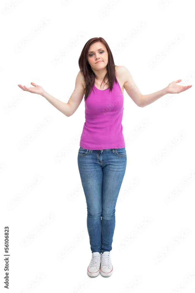 Uncertain attractive brunette posing Uncertain attractive brunette posing