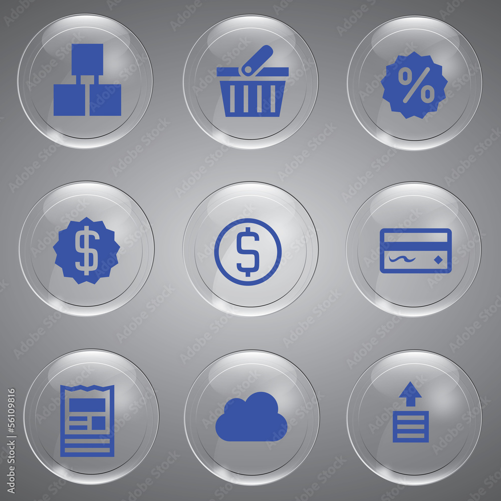 Glass icons vector icon set icons web collection Illustration Glass icons vector icon set icons web collection Illustration