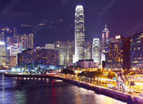 Photography Hong Kong skyline at night