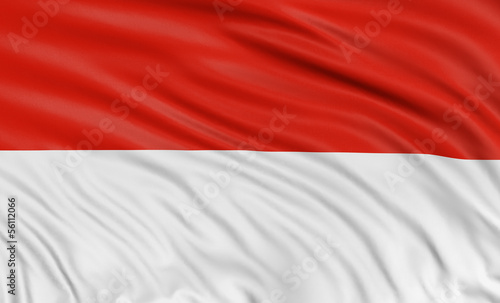 3D Indonesian flag