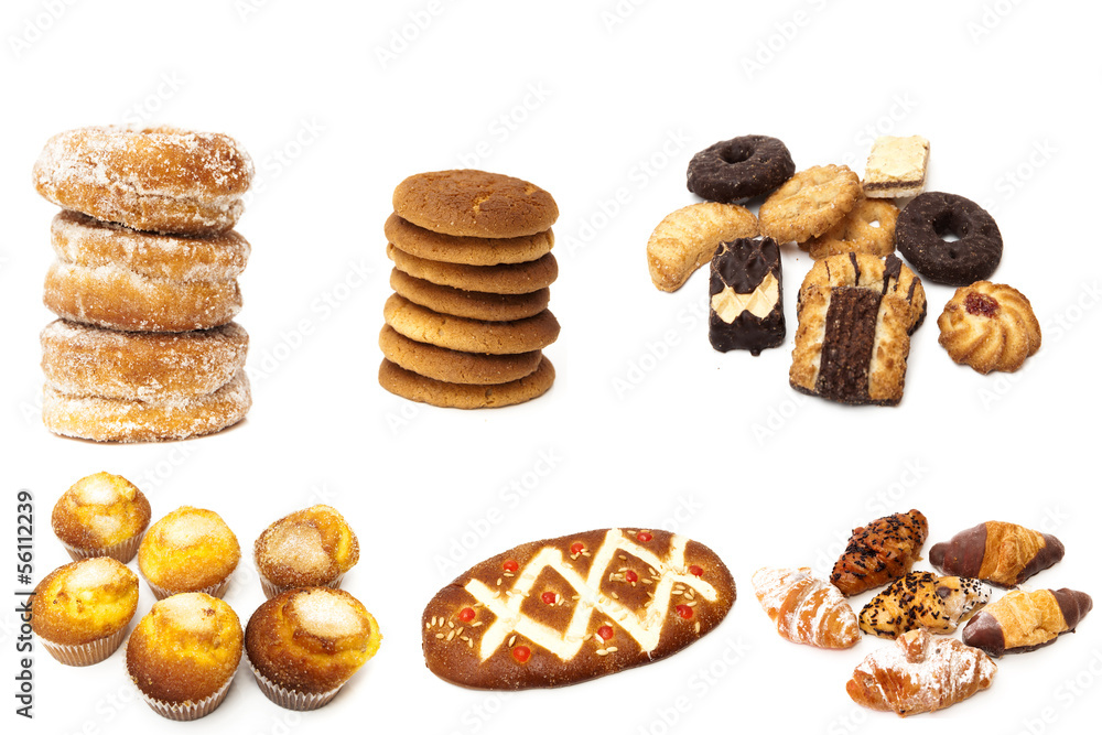 series of photos of pastries and cookies