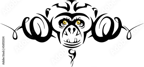 Monkey head tribal