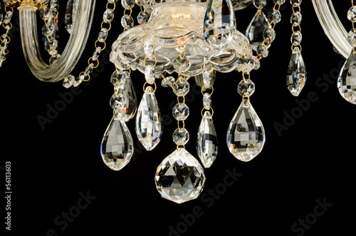 Contemporary glass chandelier crystals