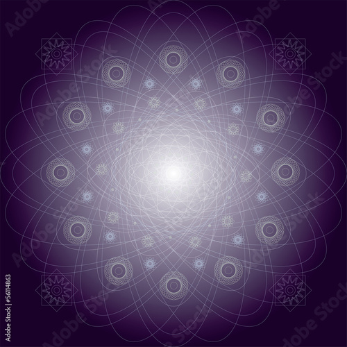 Vector illustration mystical pattern purple
