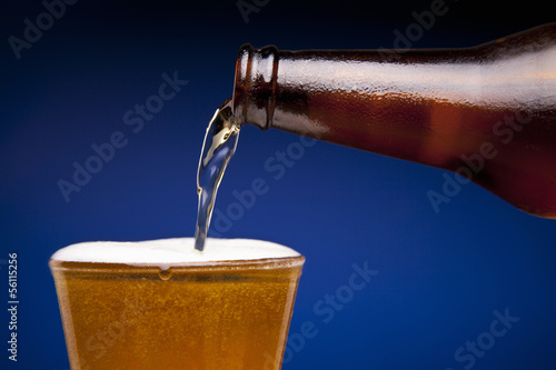 Pouring beer