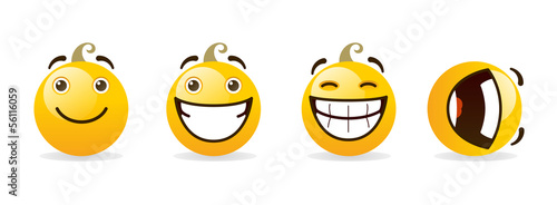 set of smileys