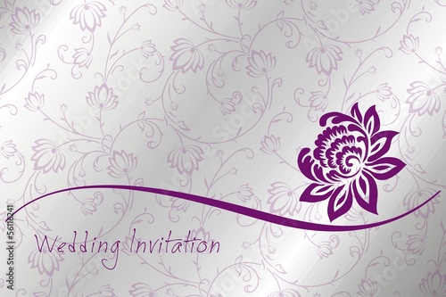 Fototapeta Naklejka Na Ścianę i Meble -  water lily , wedding card design, India