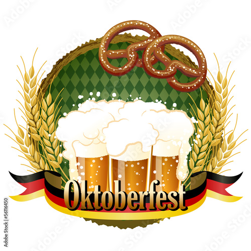 オクトーバーフェスト Woody frame Oktoberfest Celebration design