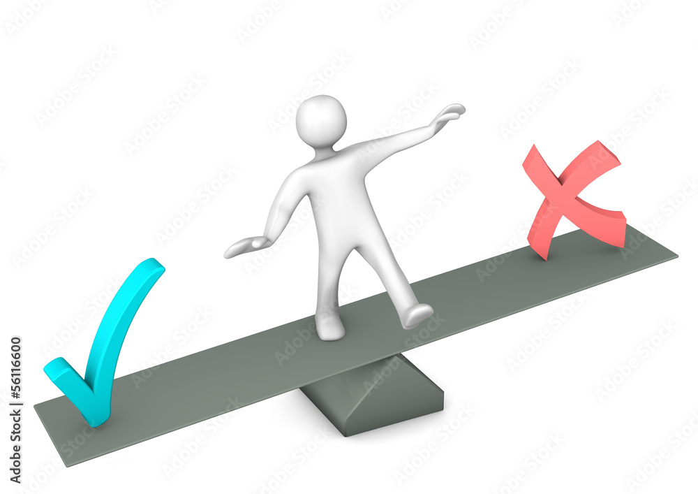 Right Wrong Balance StockIllustration Adobe Stock