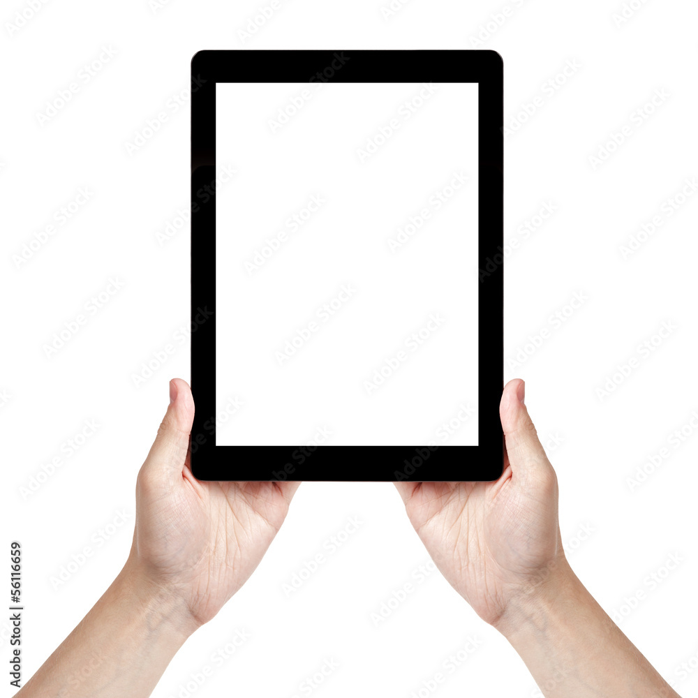 adult man hand holding generic tablet vertical adult man hand holding generic tablet vertical