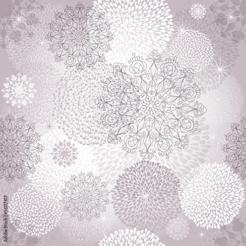 Seamless silver christmas pattern